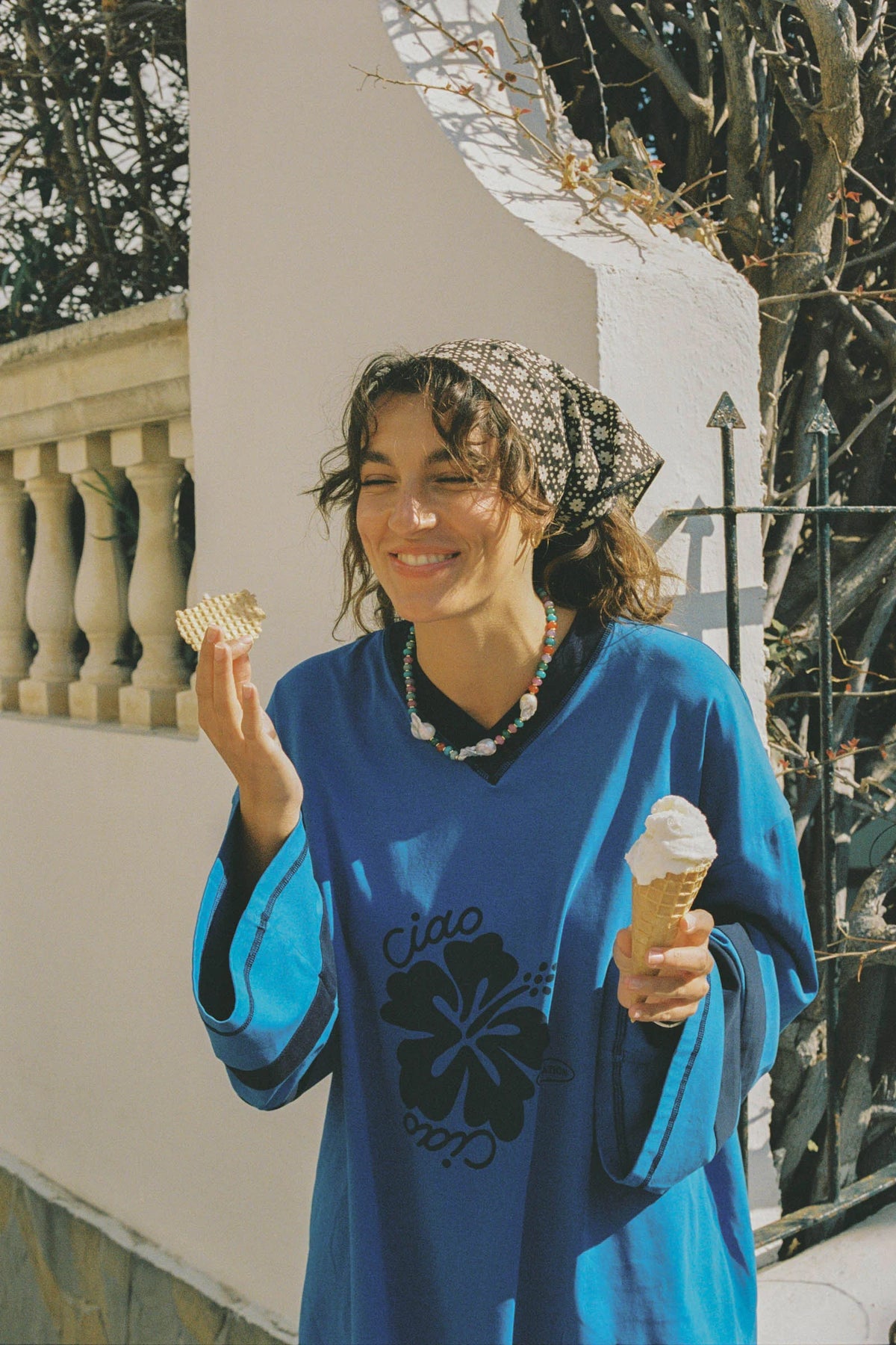 Blue Hibiscus Speedway Tee