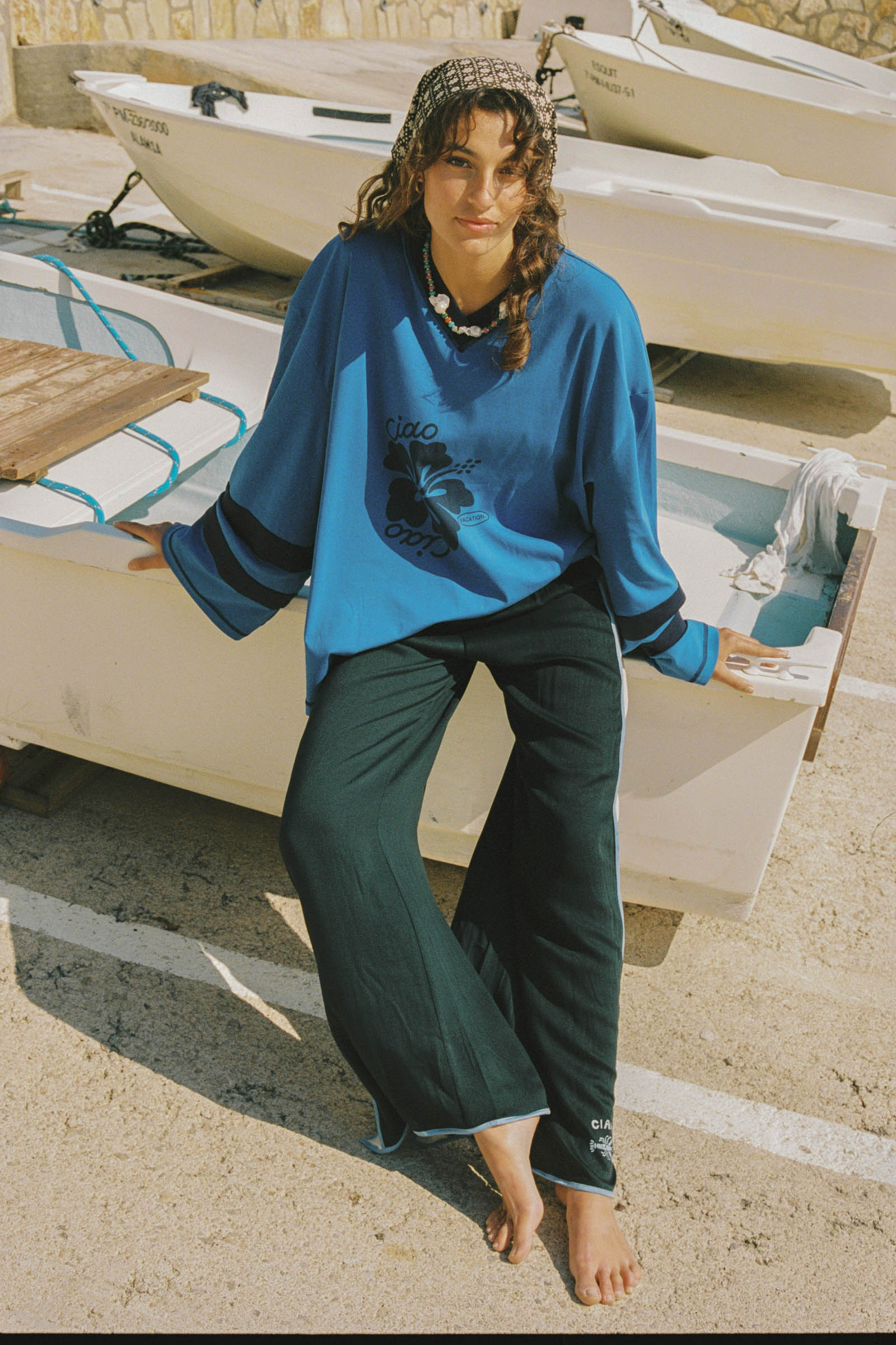 Blue Hibiscus Speedway Tee