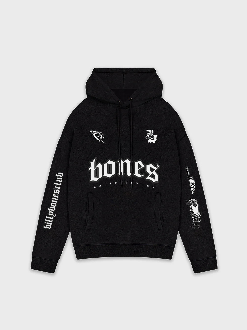 BILLY BONES // BTTB Stacker Boxy Hoodie ACID BLACK