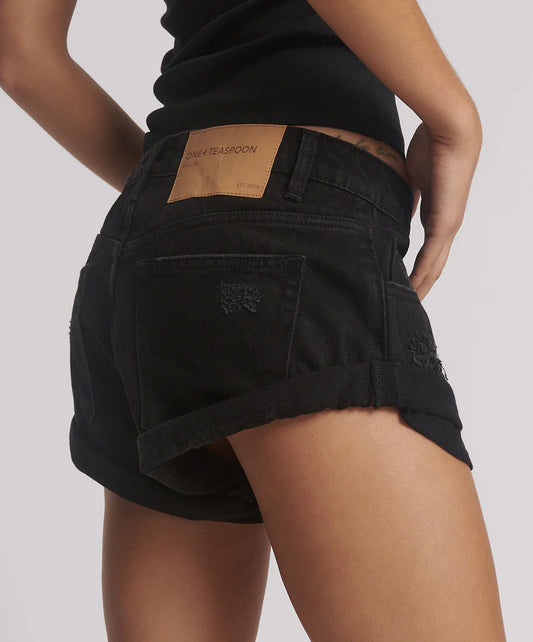 ONE TEASPOON // Bandit Low Waist Short DOUBLE BLACK