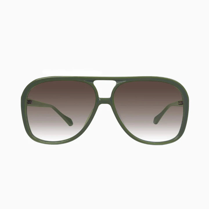 VALLEY // Bang ARMY GREEN W. GOLD METAL/BROWN GRADIENT LENS