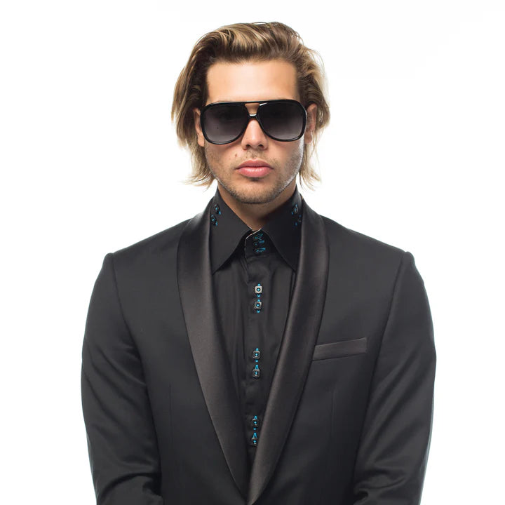 VALLEY // Bang GLOSS BLACK w. GOLD METAL TRIP / BLACK GRADIENT LENS