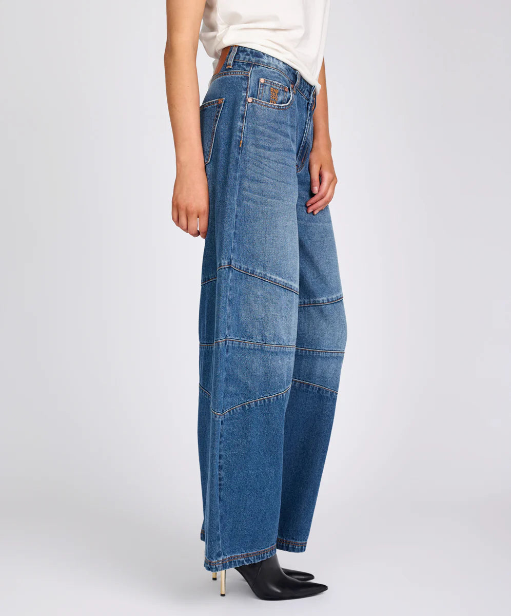 ONE TEASPOON // Mid Waist Barrel Jeans DEEP PACIFICA