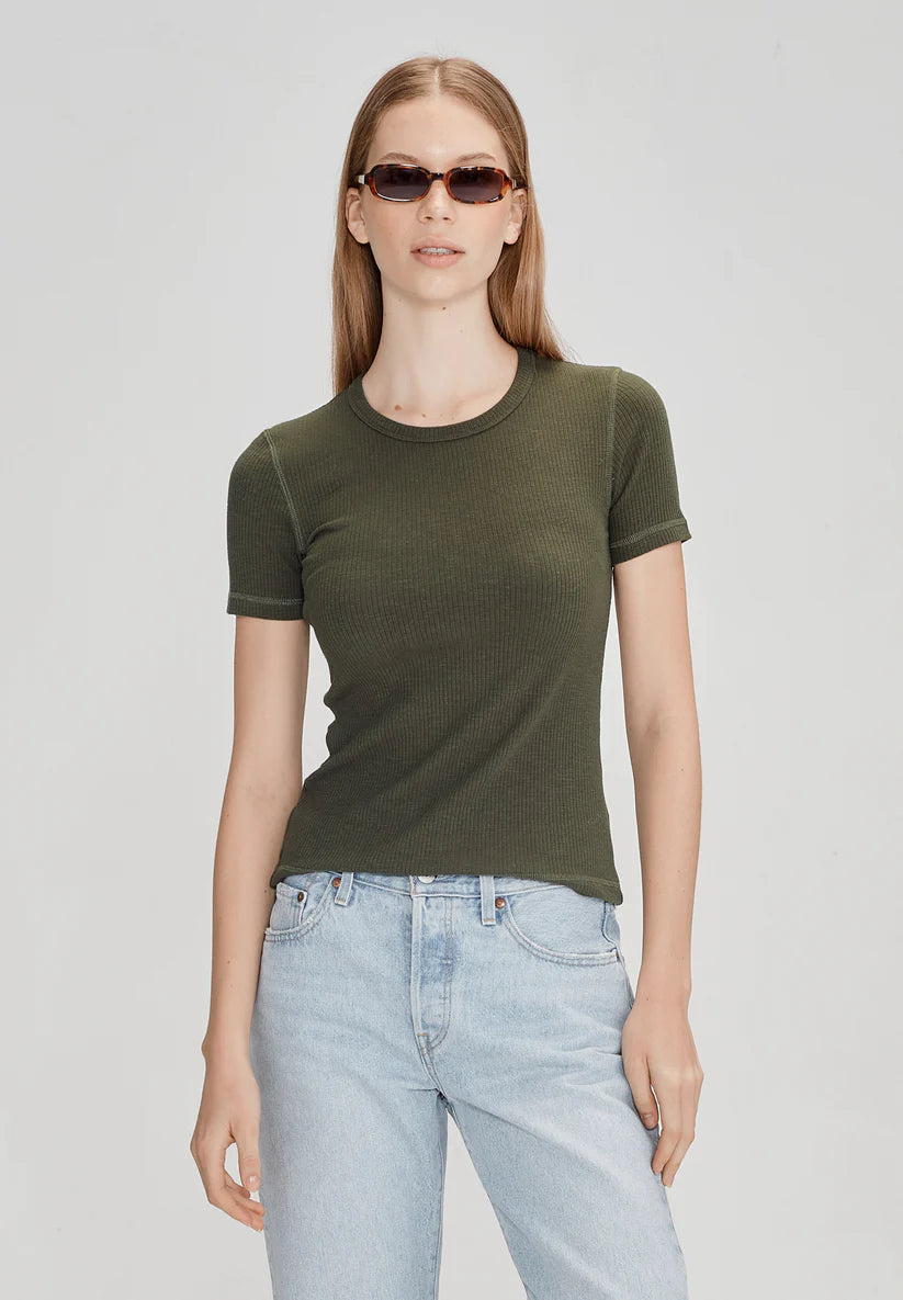 COMMONERS // Base Ribbed SS KHAKI