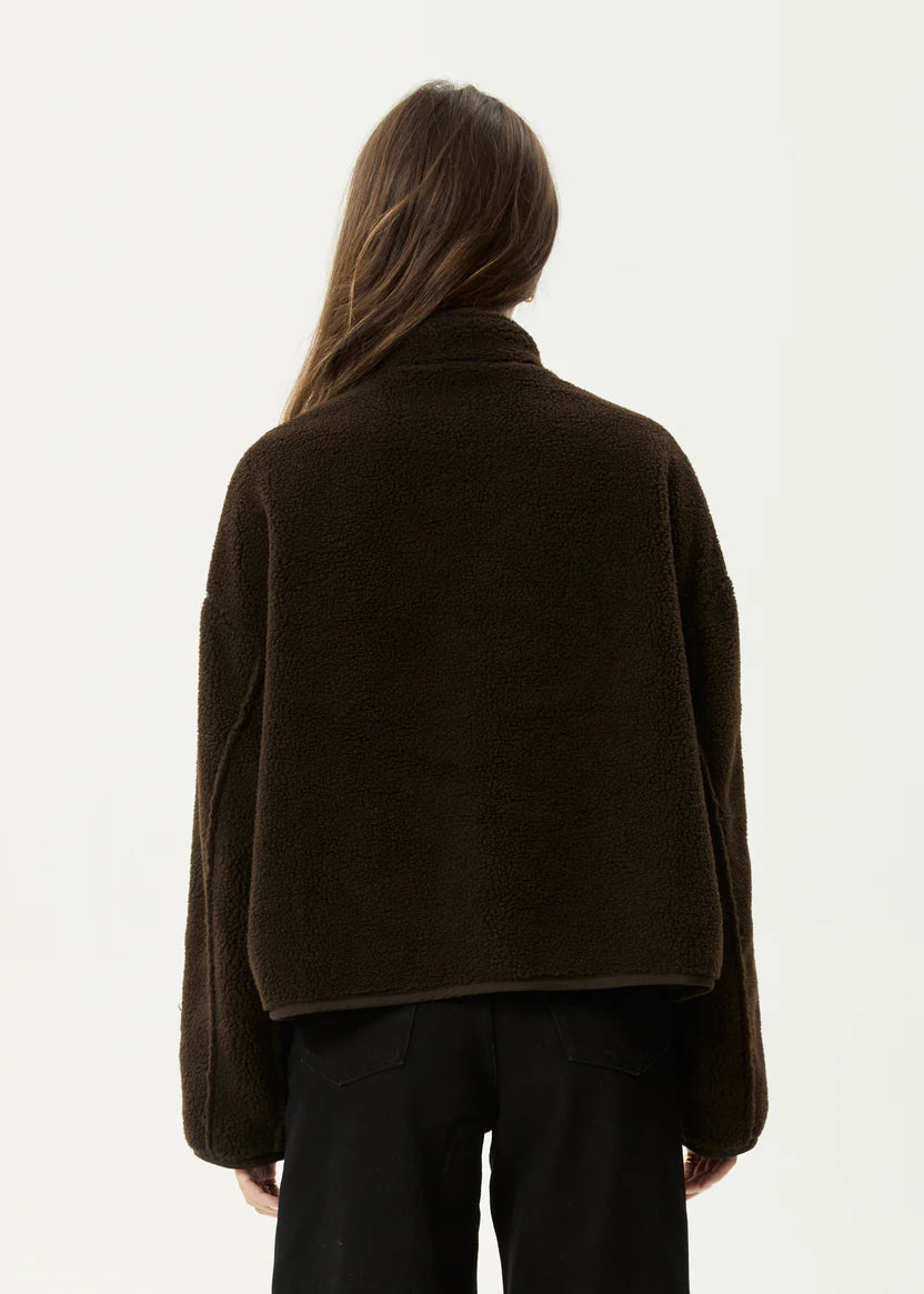 Berlin Reversible Fleece Jacket COFFEE
