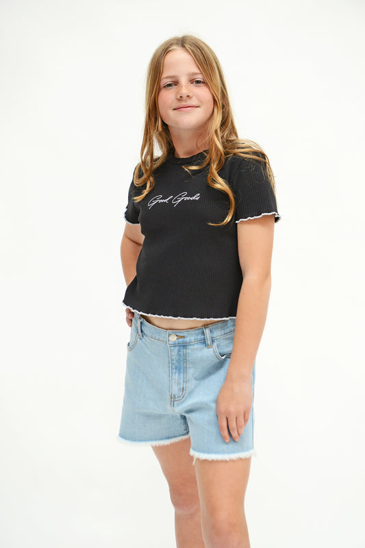 GOOD GOODS // Macie Tee BLACK/WHITE