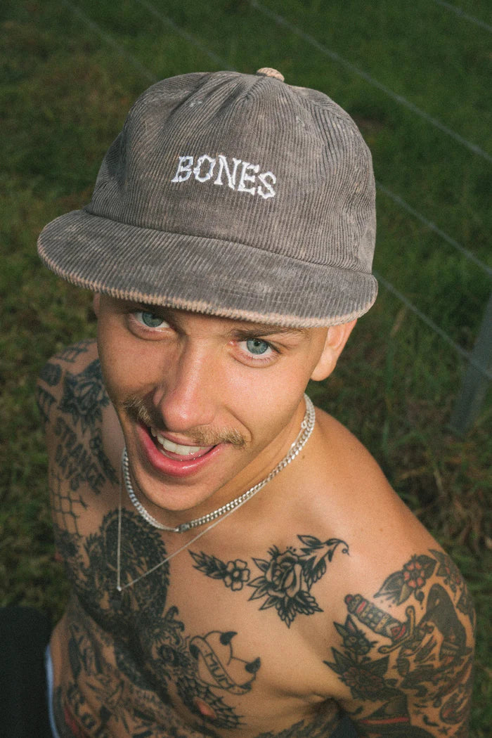 Bones Club Cord Cap WASHED GREY