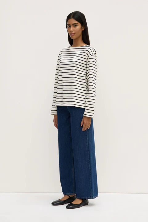 ASSEMBLY LABEL // Bonne LS Tee NAVY WHITE STRIPE