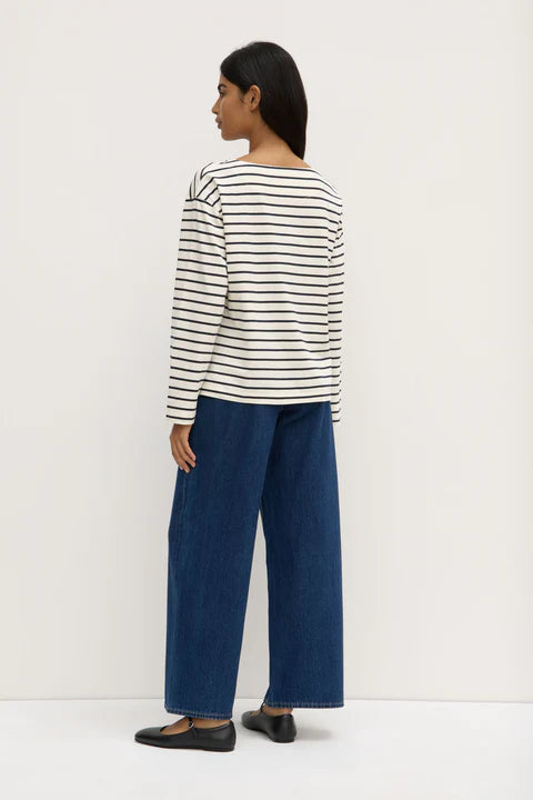 ASSEMBLY LABEL // Bonne LS Tee NAVY WHITE STRIPE