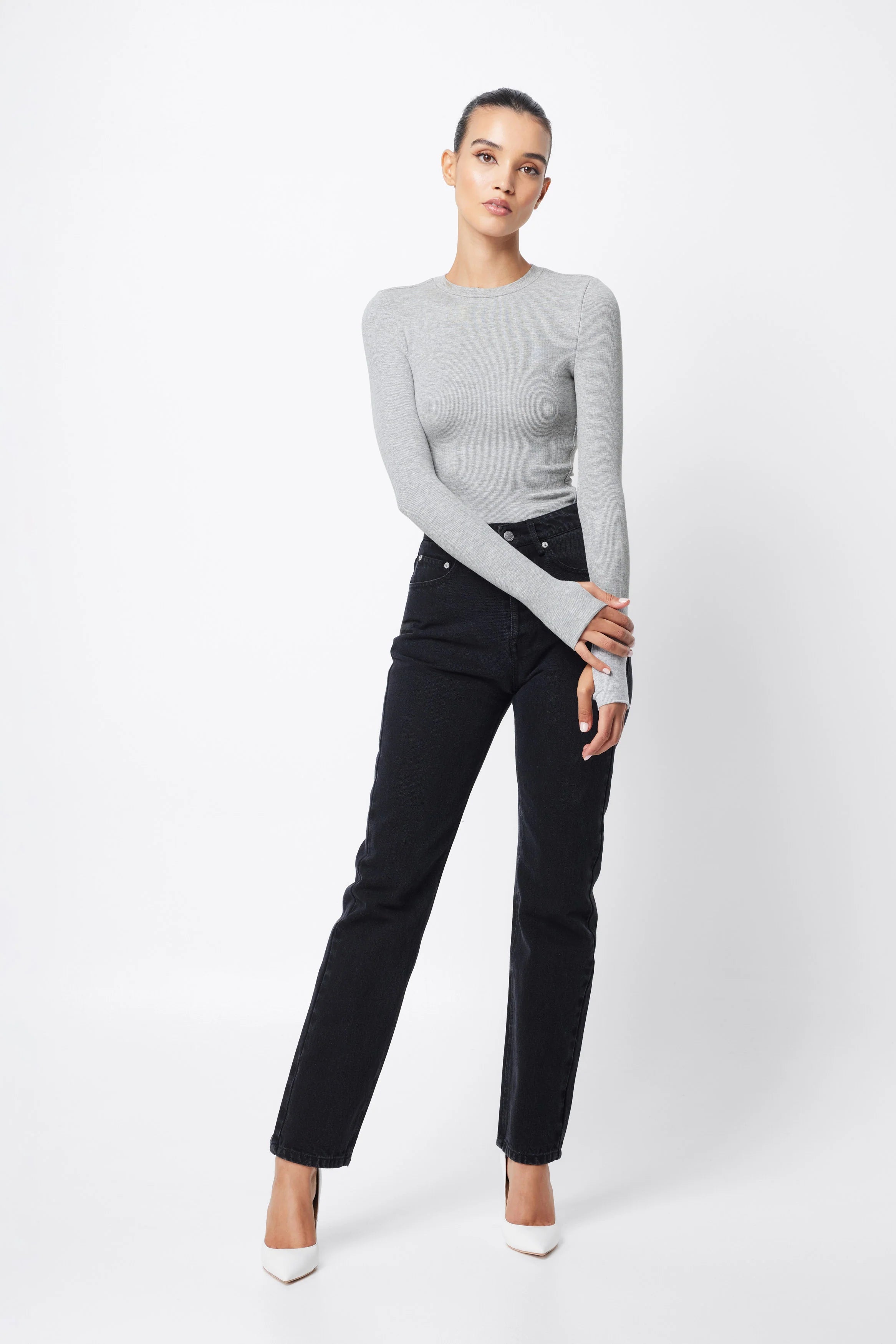MOSSMAN // Brooklyn Top GREY MARLE