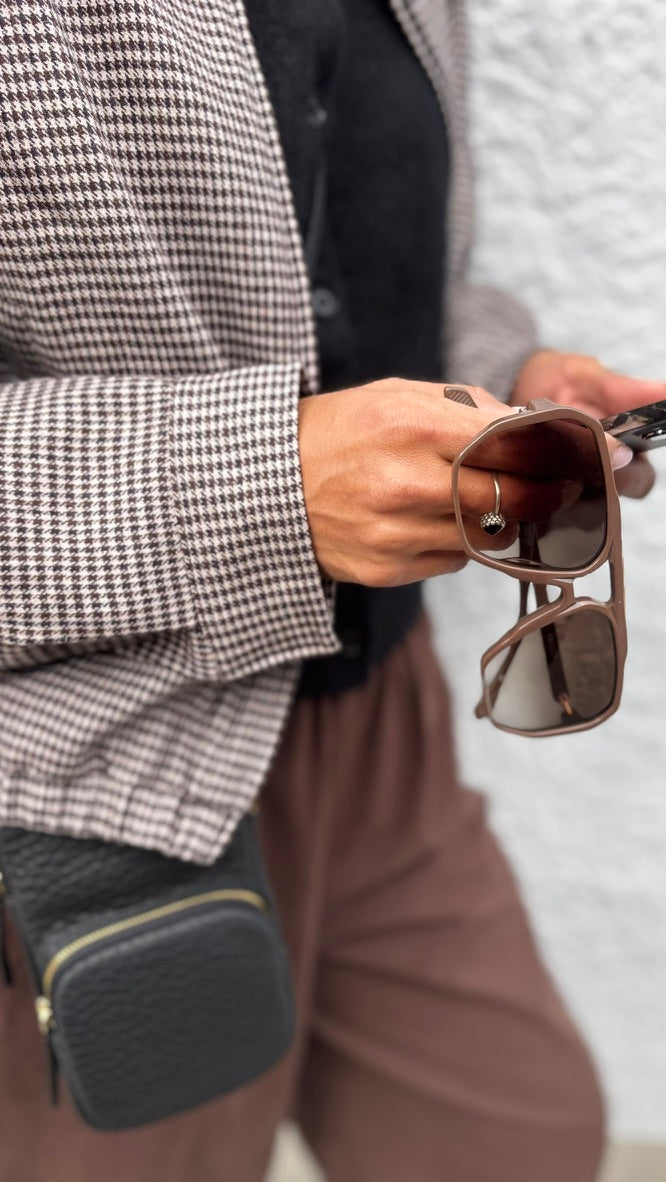 Solana Wool Jacket BROWN BLACK CHECK
