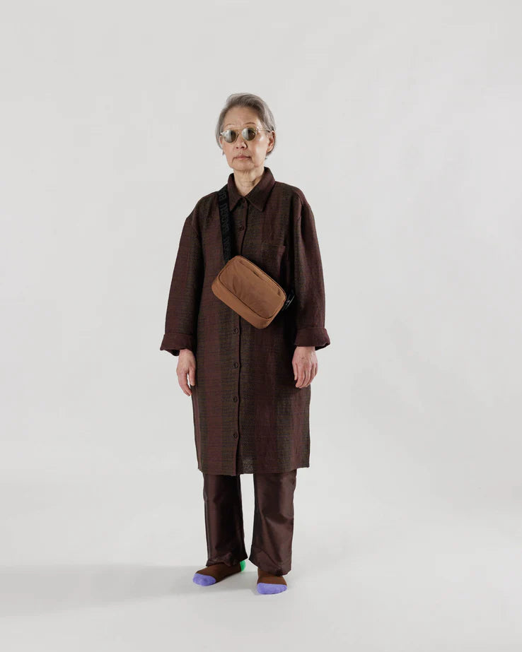 BAGGU // Nylon Camera Crossbody BROWN