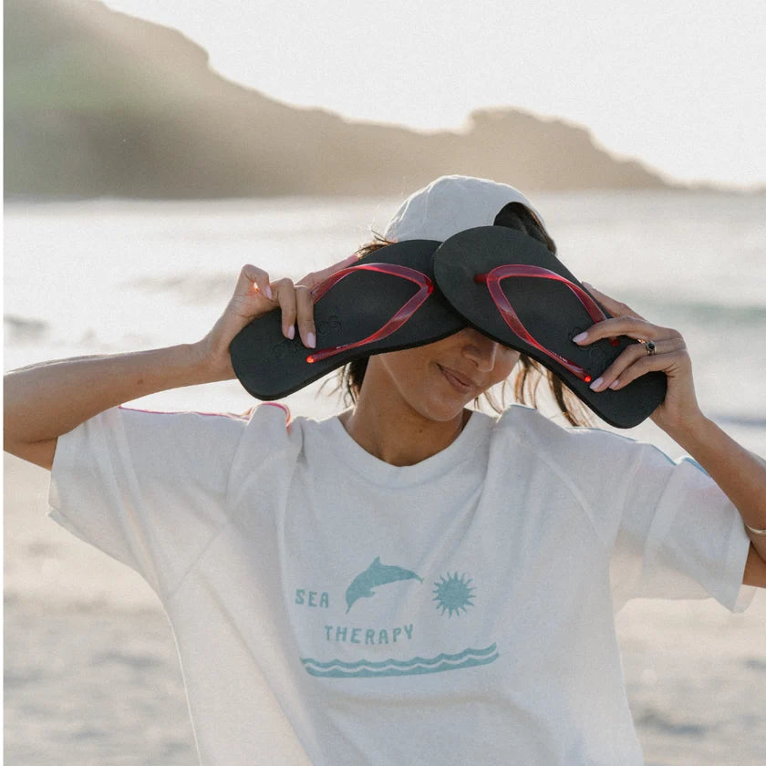 Jelly Wide Flip Flop CHERRY BOMB