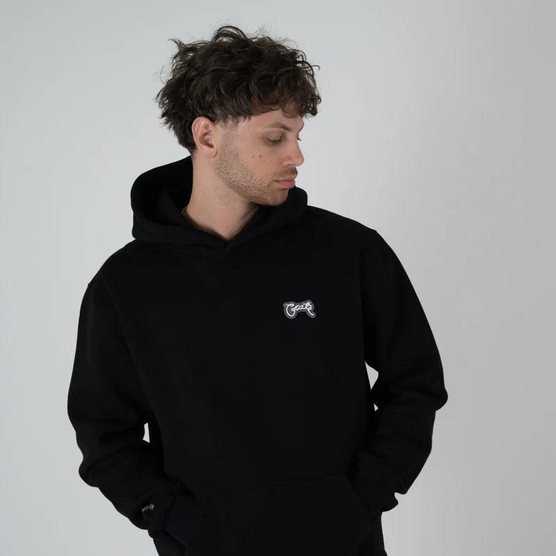 CRATE // Simple Script Hoodie BLACK