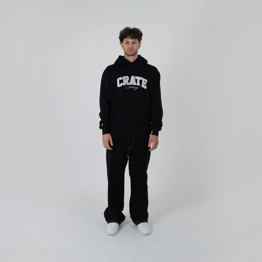 CRATE // Varsity Hoodie BLACK/GREY