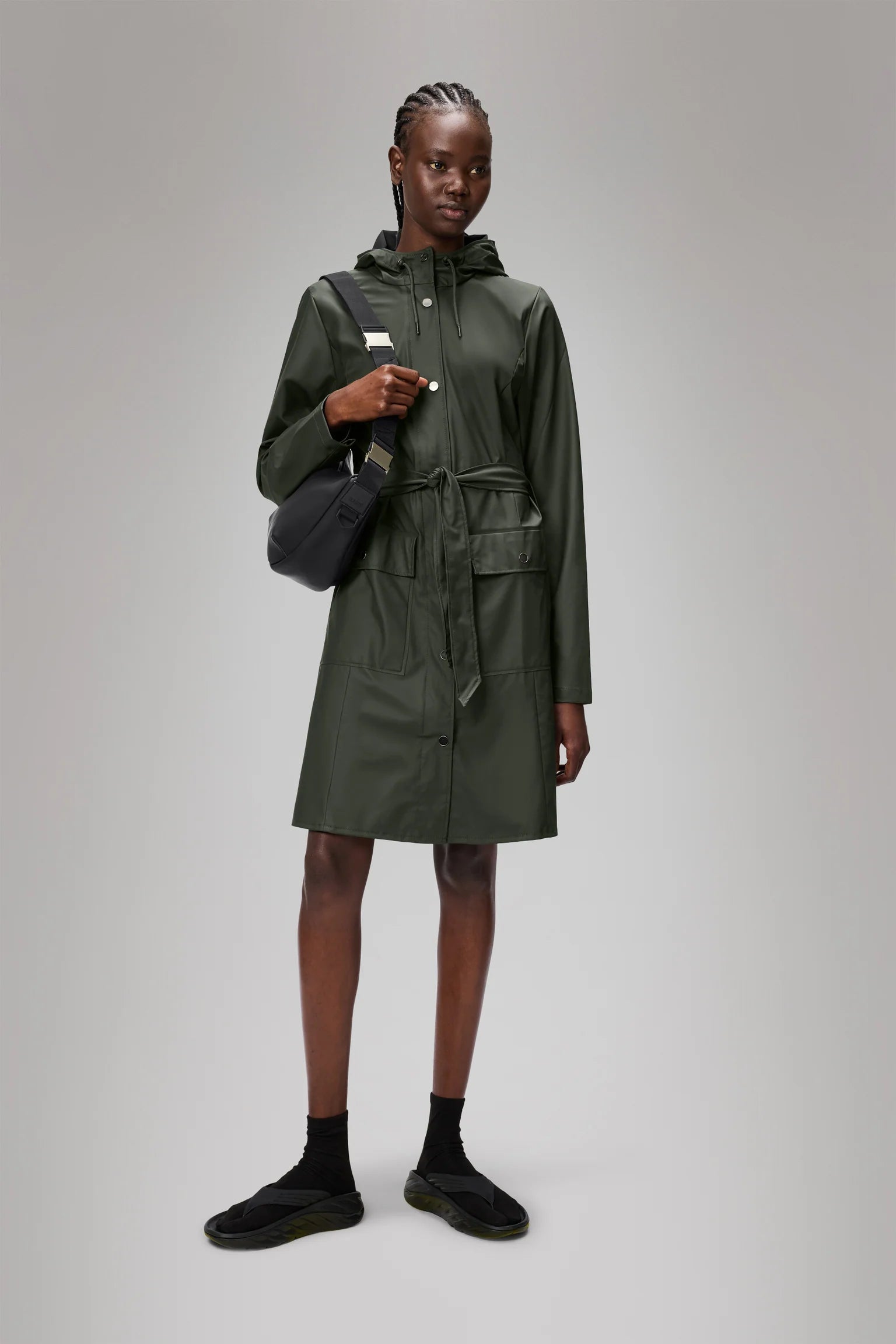 RAINS // Curve Jacket GREEN - Main Image