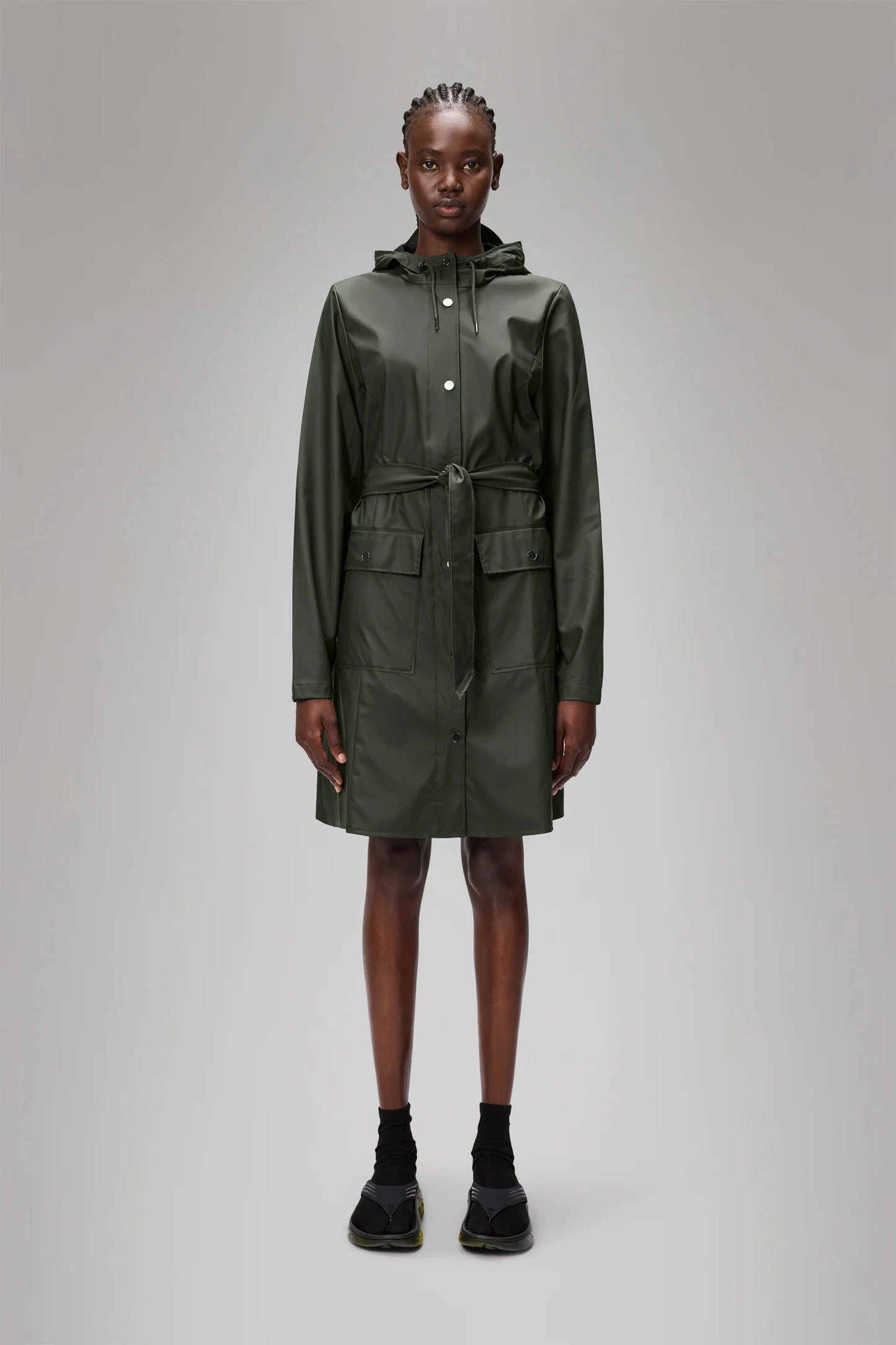 RAINS // Curve Jacket GREEN