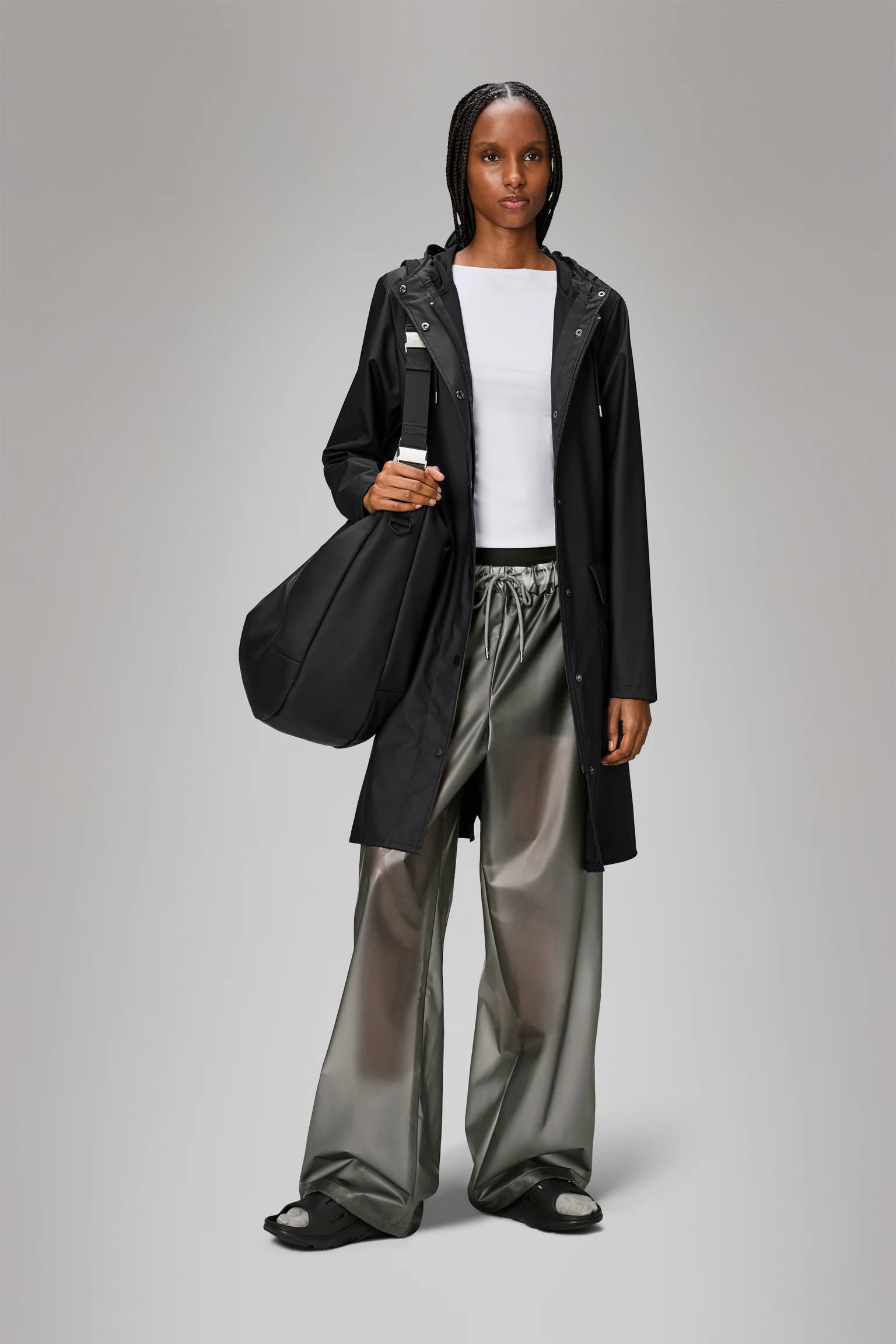 RAINS // Curve Jacket BLACK