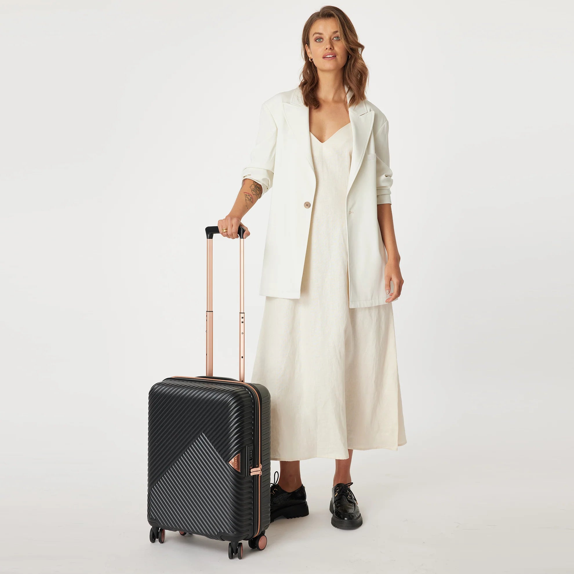 Suitcase Medium BLACK/ROSEGOLD