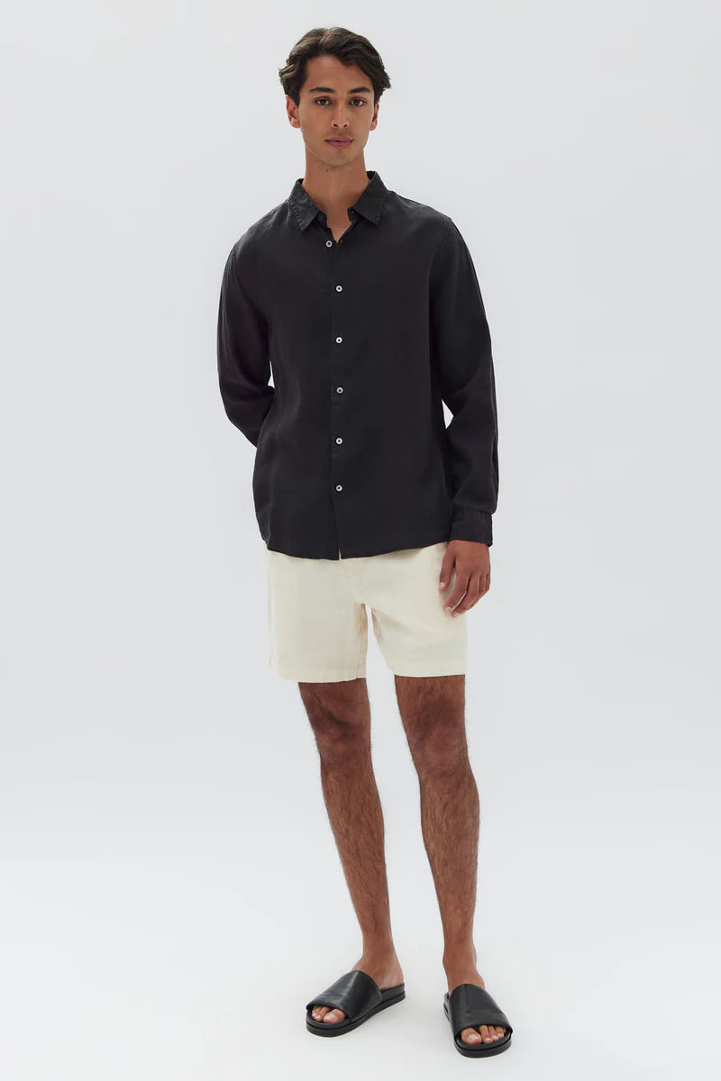 ASSEMBLY LABEL // Casual Long Sleeve Shirt BLACK