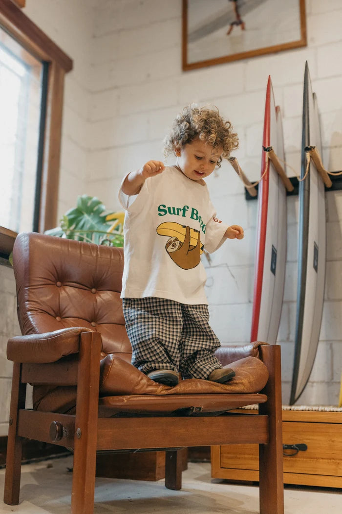Chef Baggy Kids Pants BLUE/CREAM CHECK