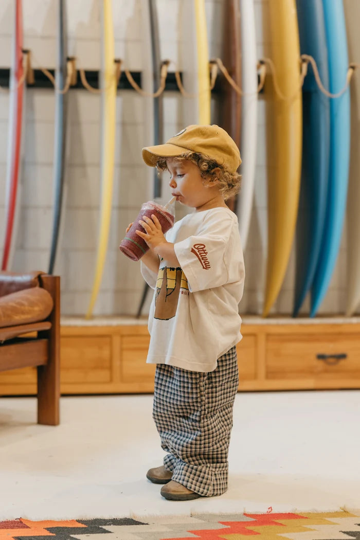 Chef Baggy Kids Pants BLUE/CREAM CHECK