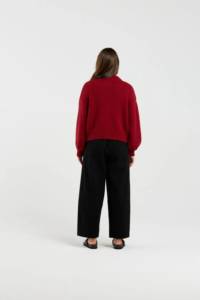 THING THING // Chloe Cardigan DEEP RED