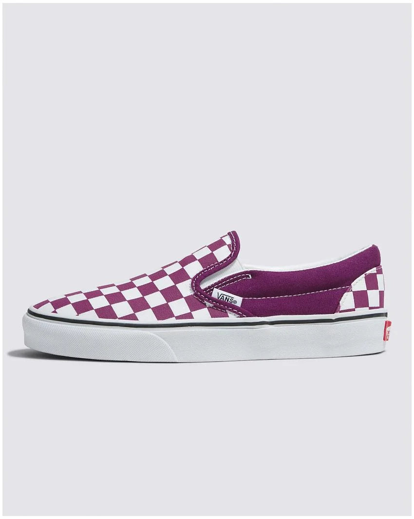 Dark purple checkered vans outlet