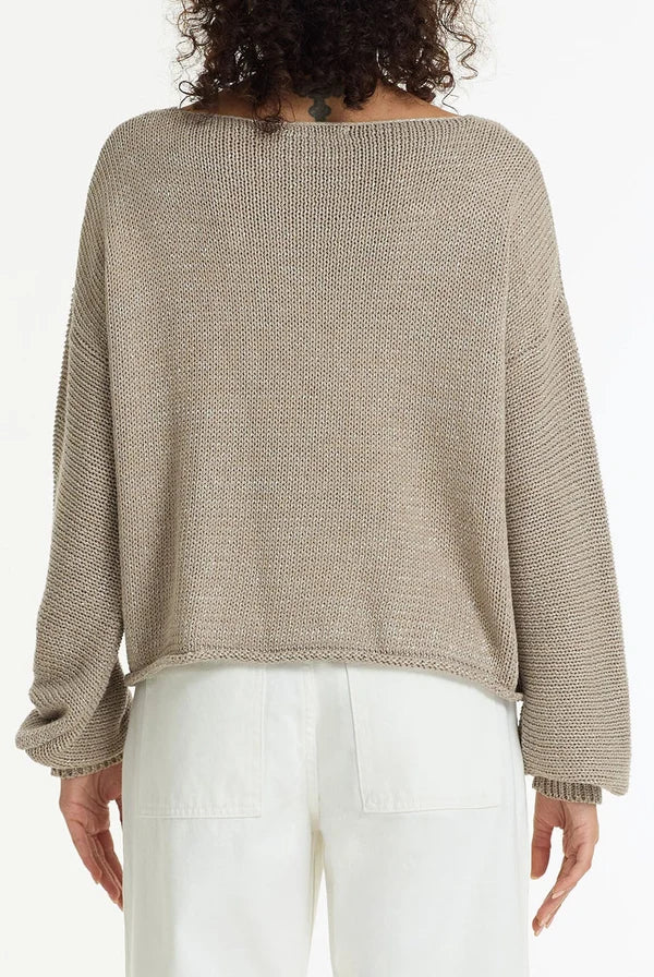 Close Sweater MOCHA/SILVER LUREX