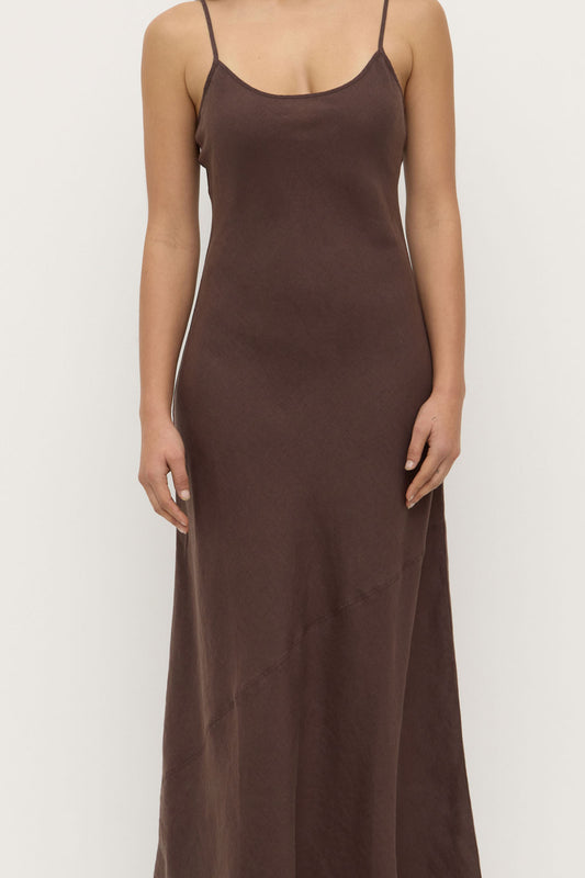 ASSEMBLY LABEL // Colette Linen Slip Dress GANACHE