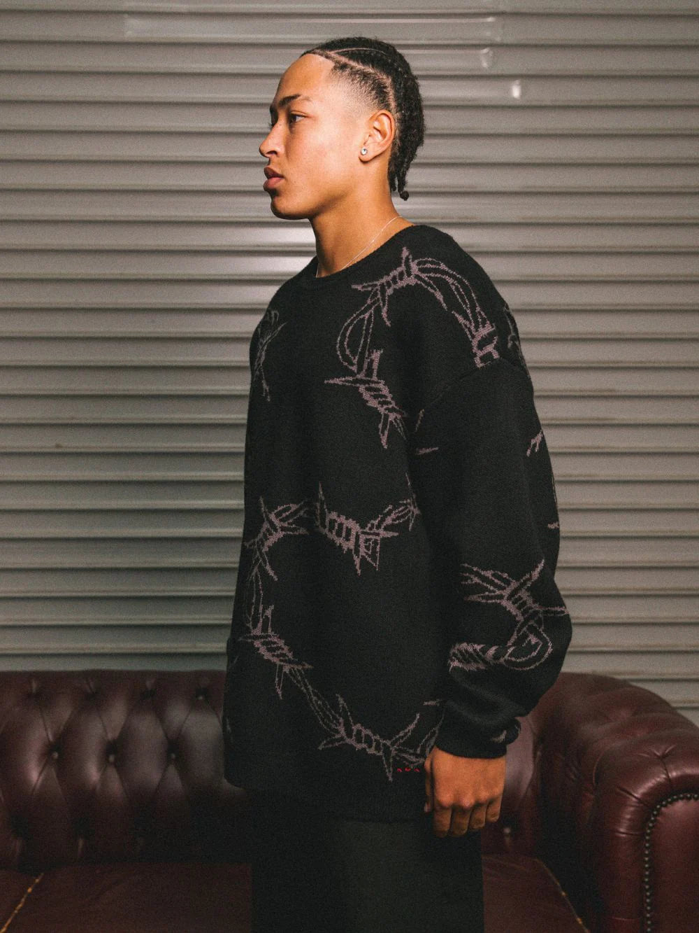 BILLY BONES // College Dropout Knit BLACK/GREY