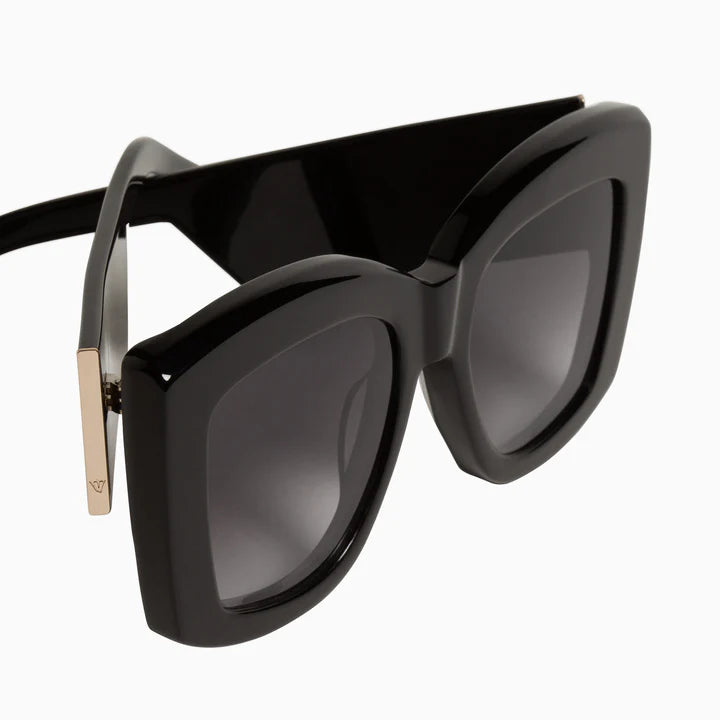 VALLEY // Coltrane GLOSS BLACK w. GOLD METAL TRIM / BLACK GRADIENT LENS
