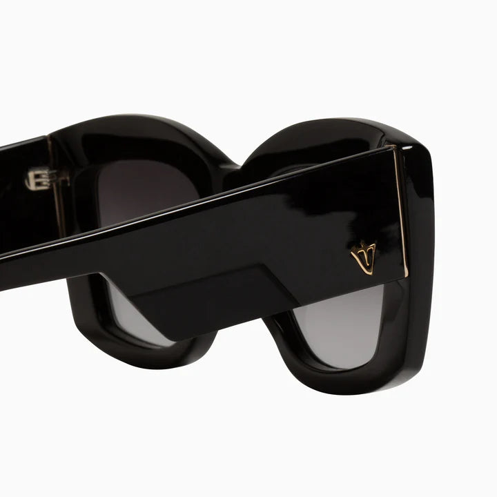VALLEY // Coltrane GLOSS BLACK w. GOLD METAL TRIM / BLACK GRADIENT LENS