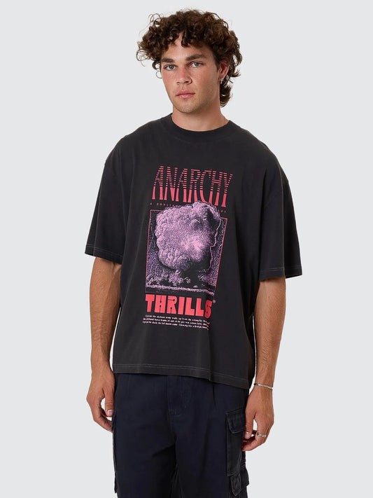 THRILLS // Constant Chaos Box Fit OS Short Tee BLUE GRAPHITE