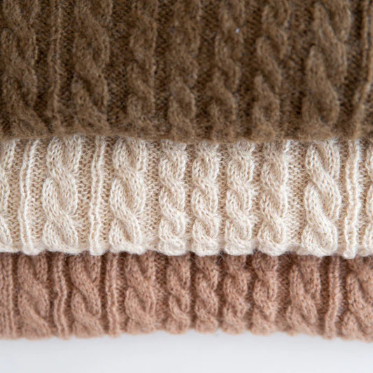 S O P H I E // Cosy Cable Scarf KHAKI