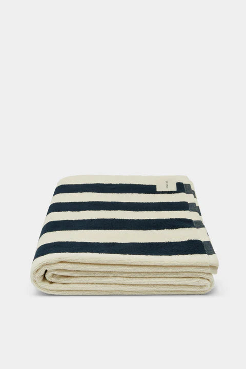 ASSEMBLY LABEL // Cotton Stripe Beach Towel NAVY CREAM