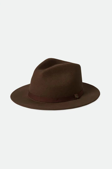 BRIXTON // Messer Packable Fedora DARK EARTH