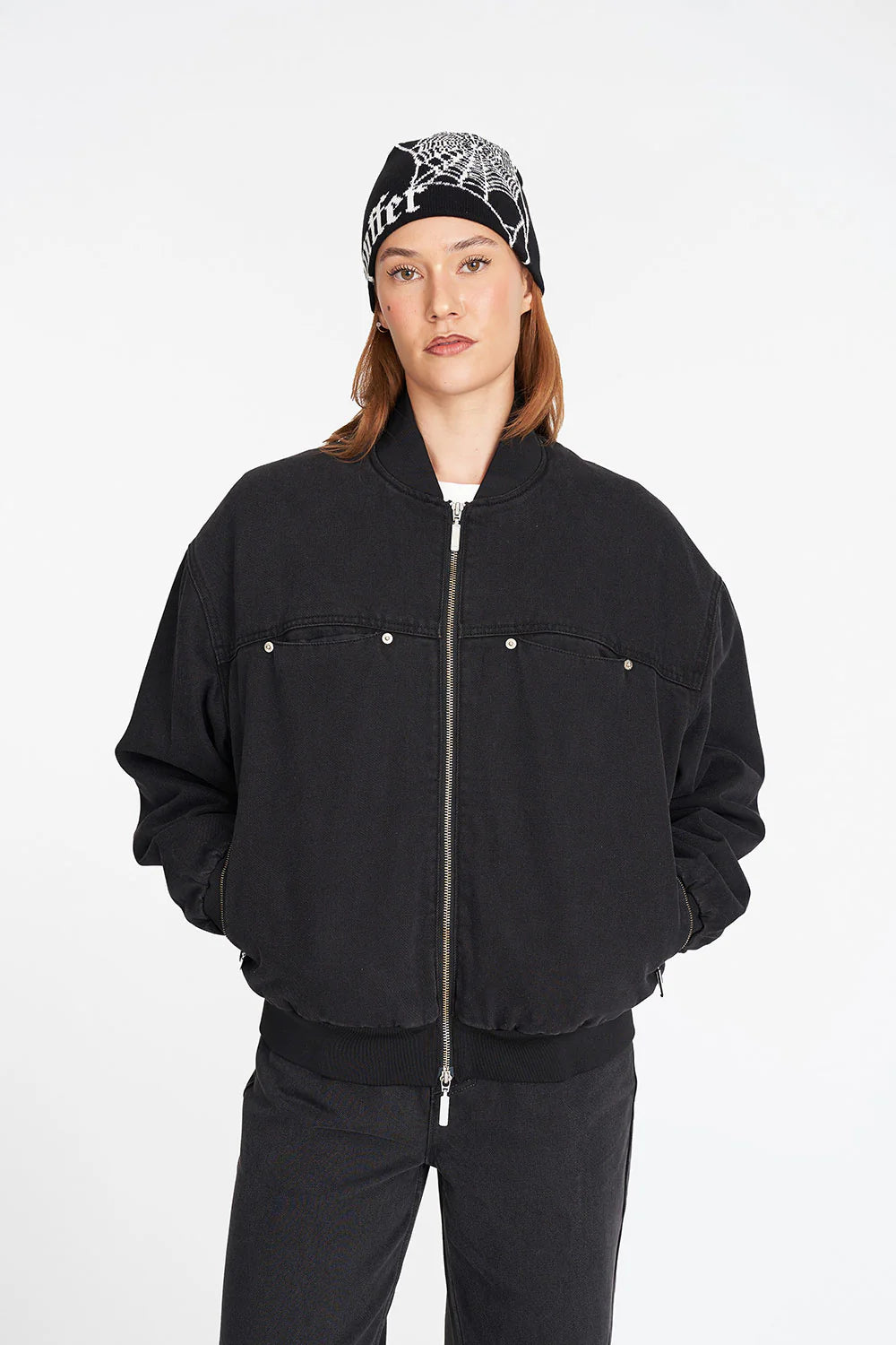 HUFFER // Denim Gemini Bomber BLACK WASH