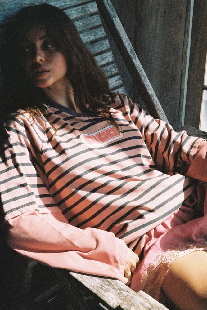 Double Trouble LS Tee PINK