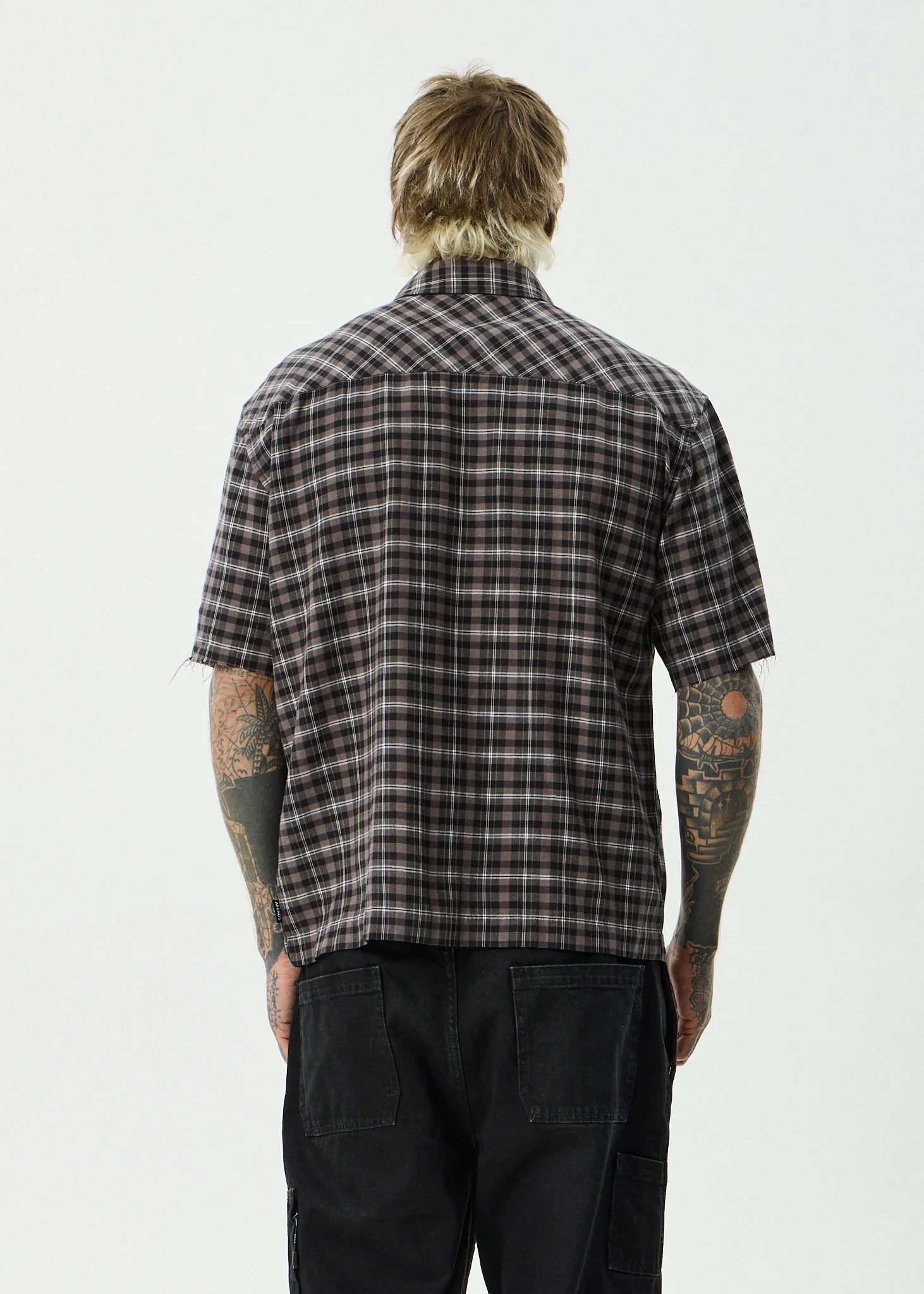 AFENDS // Darkness SS Shirt BLACK CHECK