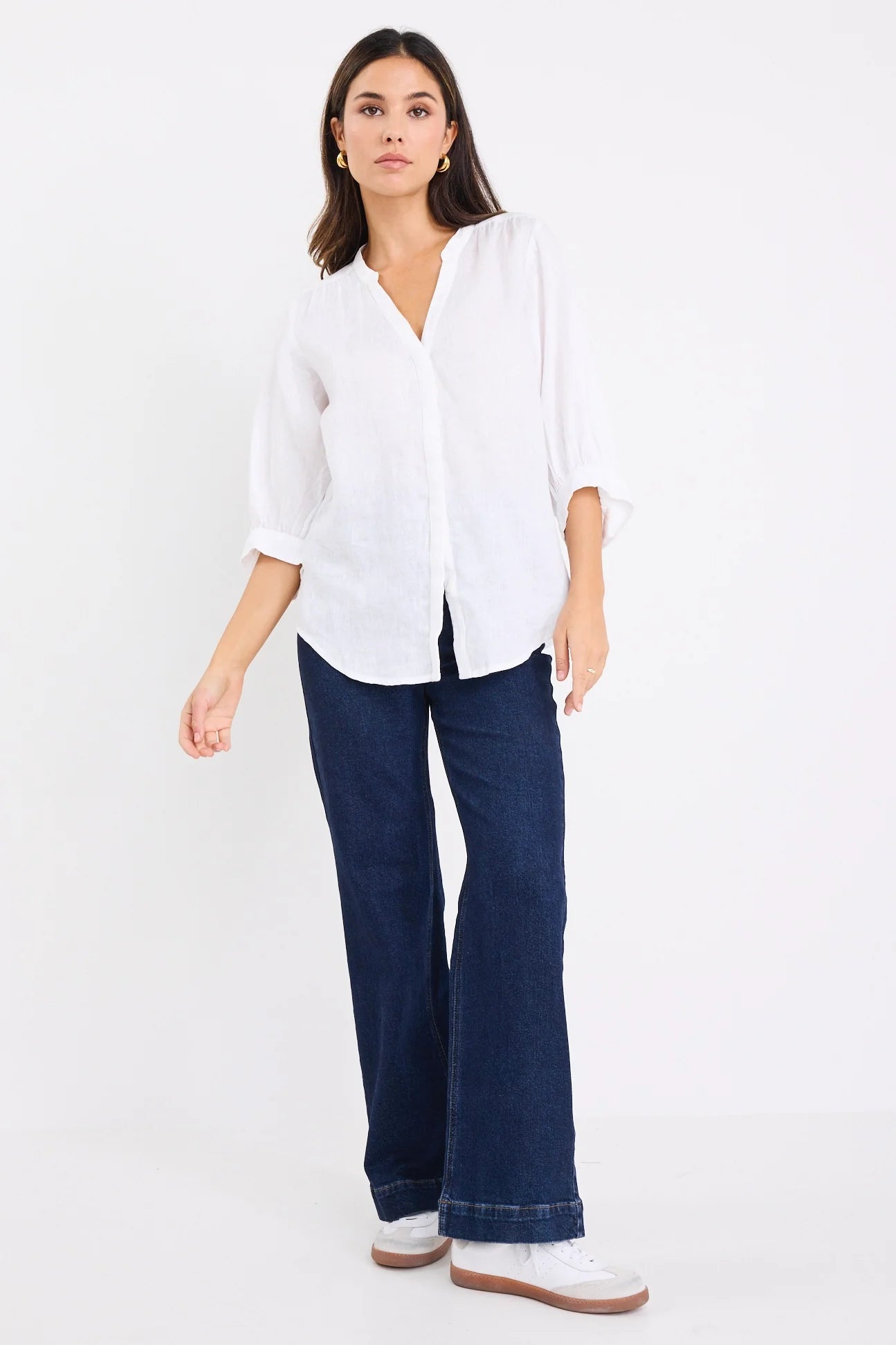 BY ROSA // Deity Linen Blouse WHITE