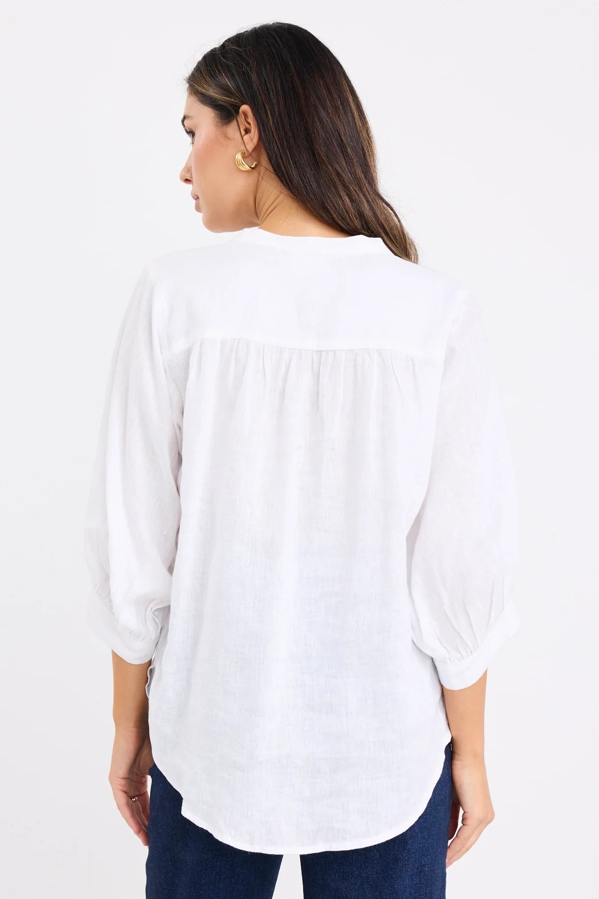 BY ROSA // Deity Linen Blouse WHITE