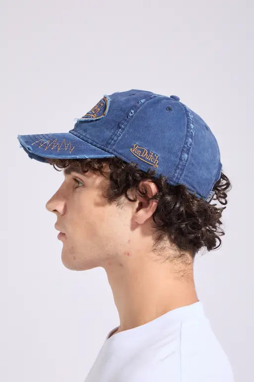 Distressed Zig Zag Dad Cap DARK NAVY