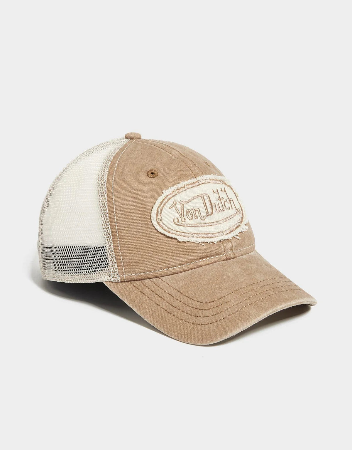 Distressed Trucker Cap BROWN TAUPE