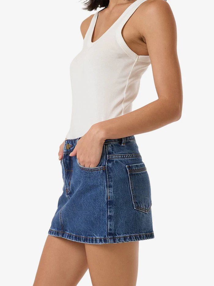 THRILLS // Sophie Skirt DOUBLE RINSE BLUE