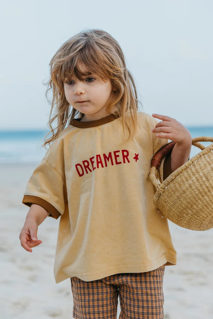 Dreamer Kids Tee SOFT MUSTARD