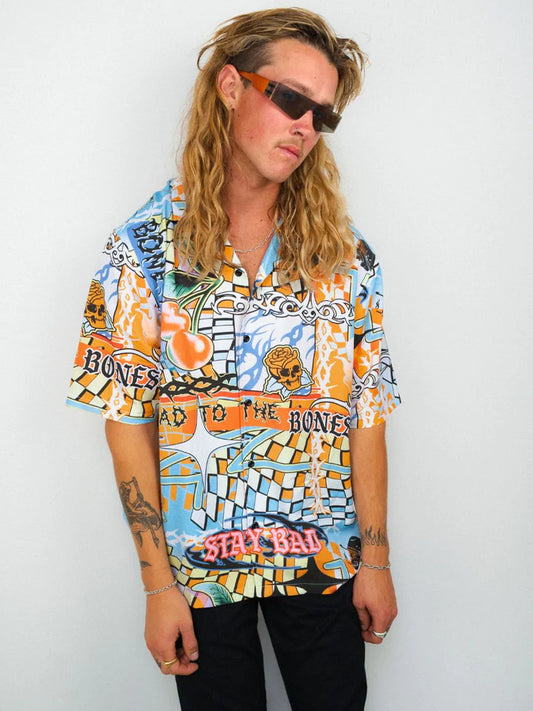 BILLY BONES // Satisfaction Bowlo Shirt RAINBOW