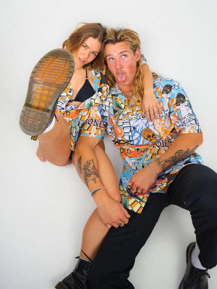 BILLY BONES // Satisfaction Bowlo Shirt RAINBOW