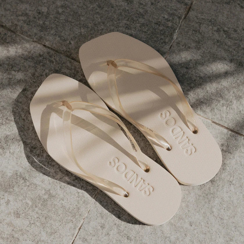Jelly Square Flip Flop ECRU