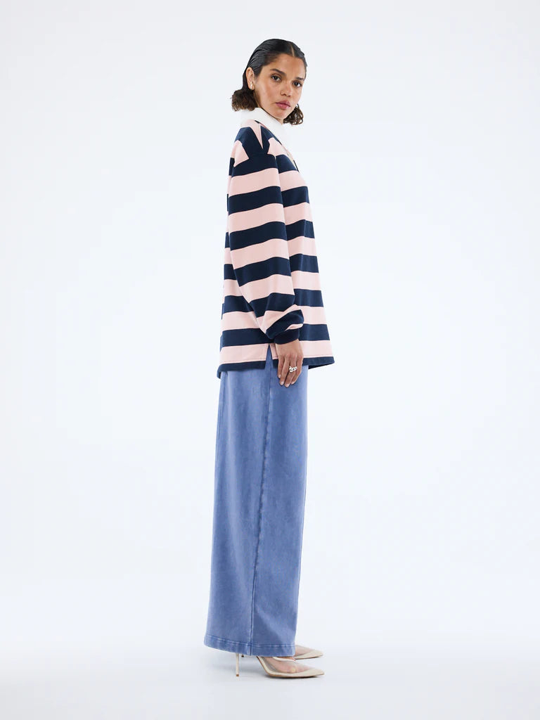 ENA PELLY // Hallie Rugby Jersey NAVY/PINK